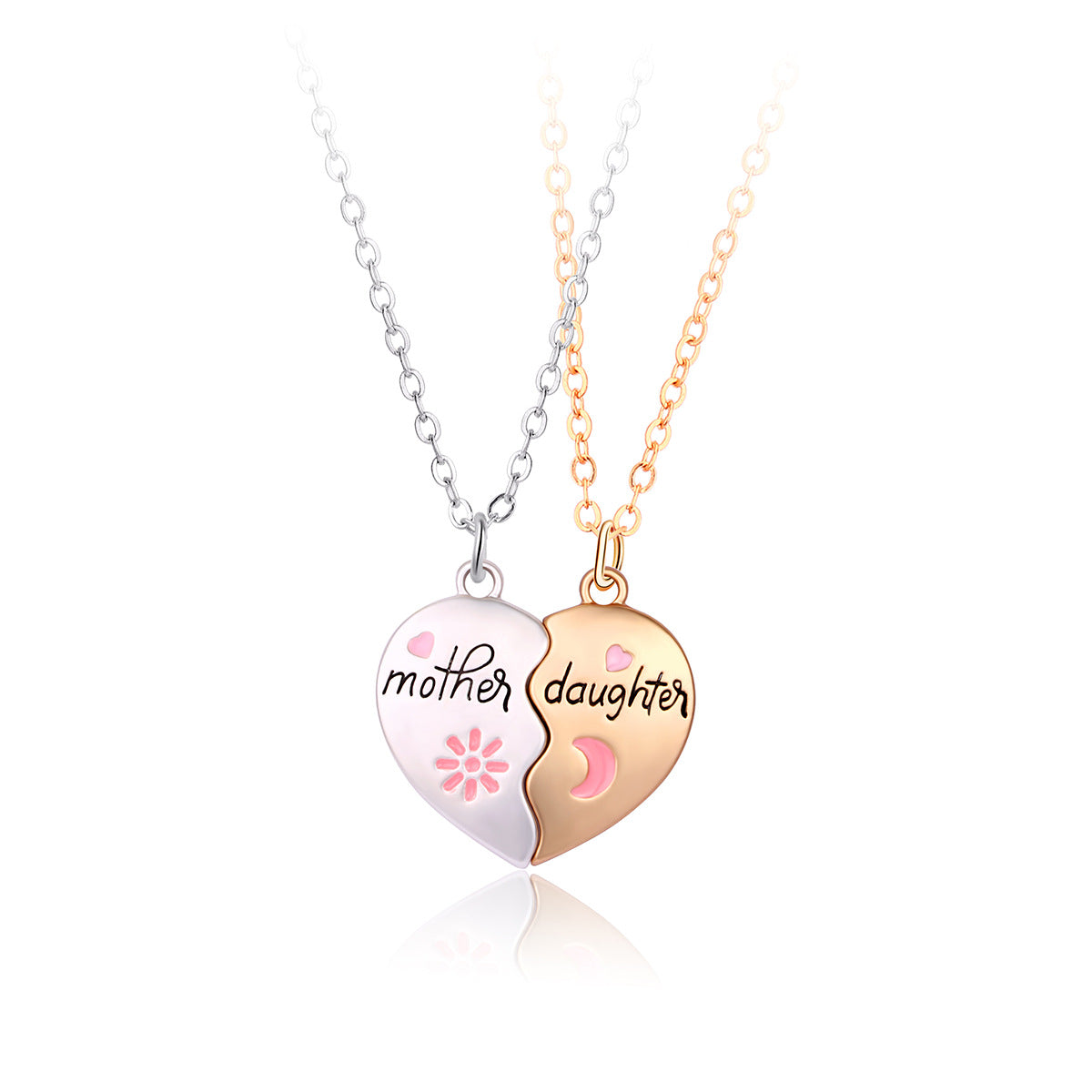 Mother Daughter Necklace 2 Piece Set